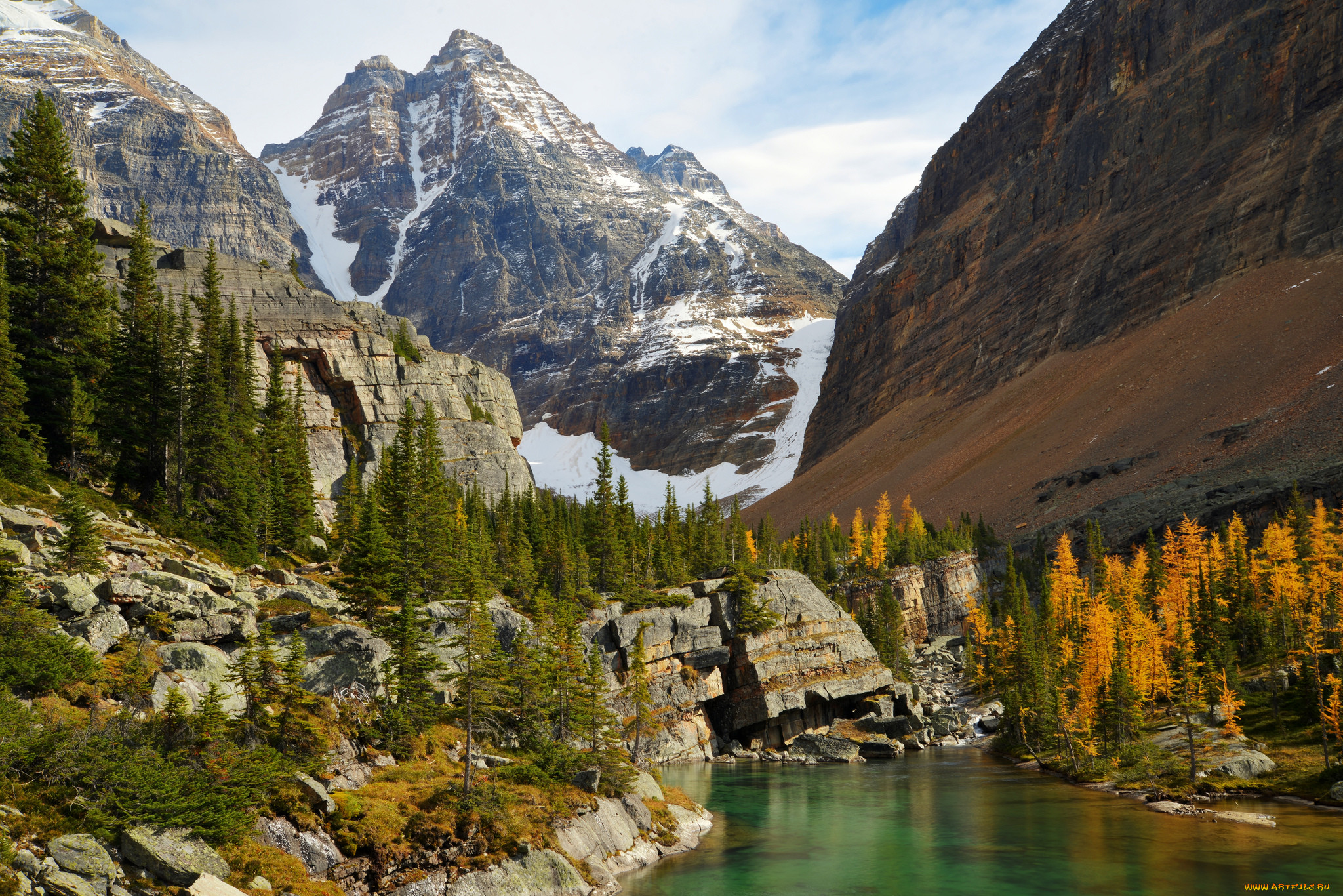 lake, o`hara, yoho, national, park, canada, , , , , ohara